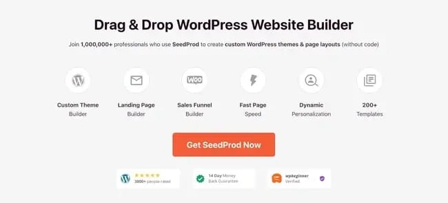 best WordPress page builders; Seed Prod
